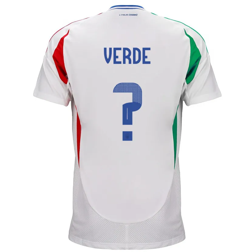 Danxen Børn Italien Francesco Verde #0 Hvid Udebane Spillertrøjer 24-26 Trøje T-Shirt