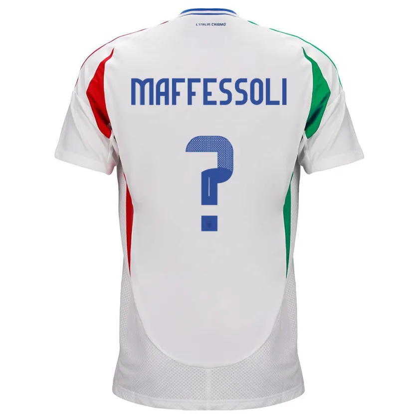 Danxen Børn Italien Manuel Maffessoli #0 Hvid Udebane Spillertrøjer 24-26 Trøje T-Shirt