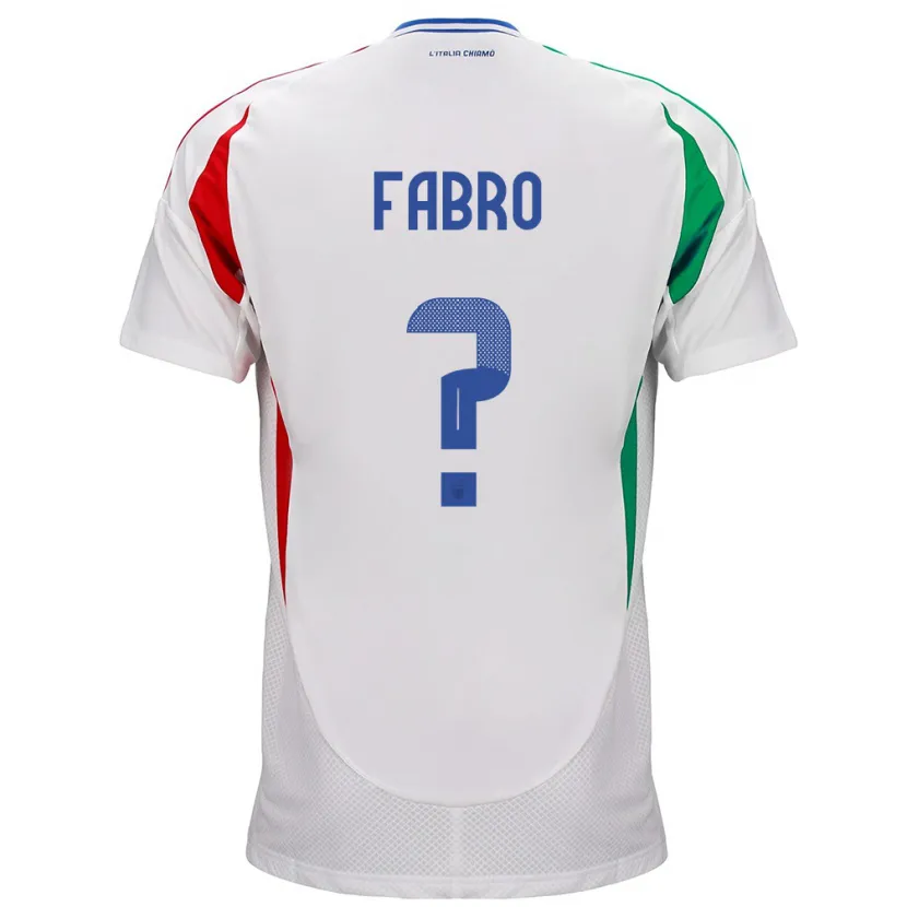 Danxen Børn Italien Jacopo Del Fabro #0 Hvid Udebane Spillertrøjer 24-26 Trøje T-Shirt