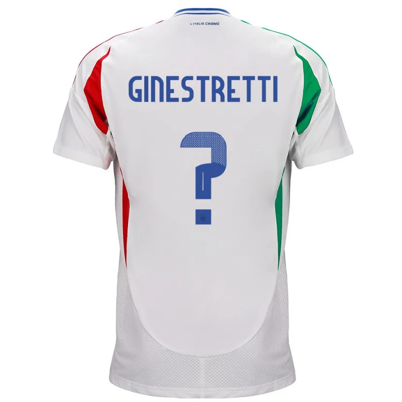 Danxen Børn Italien Davide Ginestretti #0 Hvid Udebane Spillertrøjer 24-26 Trøje T-Shirt