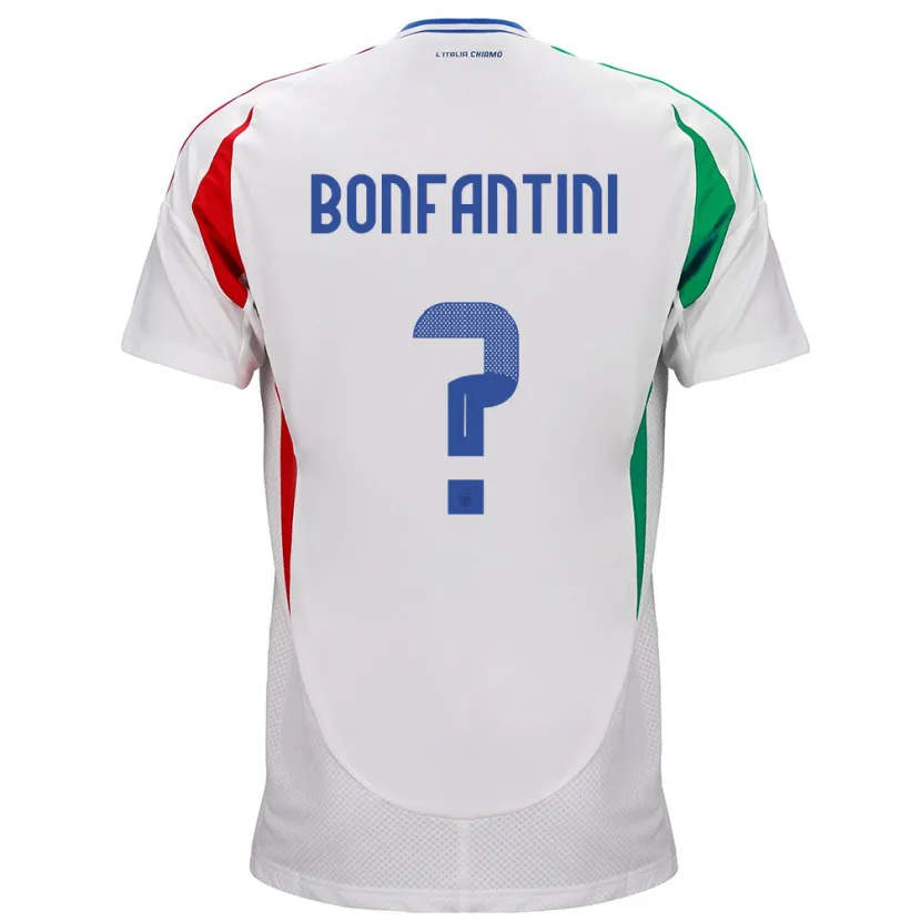 Danxen Børn Italien Agnese Bonfantini #0 Hvid Udebane Spillertrøjer 24-26 Trøje T-Shirt