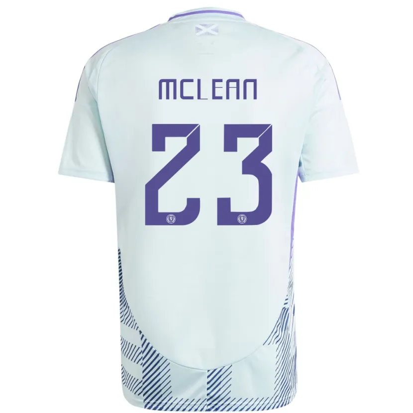 Danxen Børn Skotland Kenny Mclean #23 Lys Mynteblå Udebane Spillertrøjer 24-26 Trøje T-Shirt