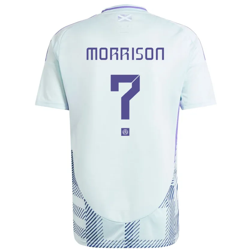 Danxen Børn Skotland Liam Morrison #0 Lys Mynteblå Udebane Spillertrøjer 24-26 Trøje T-Shirt