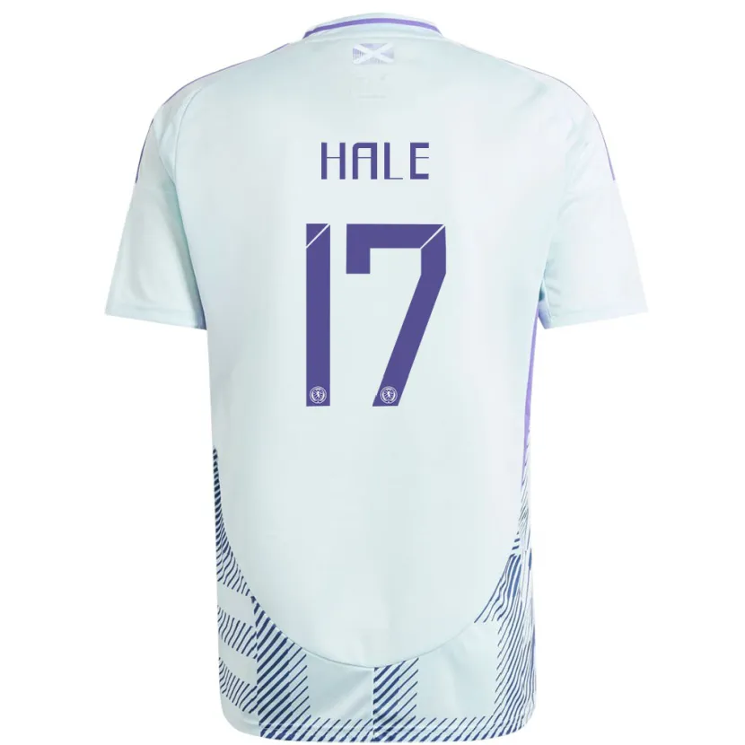 Danxen Børn Skotland Finlay Hale #17 Lys Mynteblå Udebane Spillertrøjer 24-26 Trøje T-Shirt