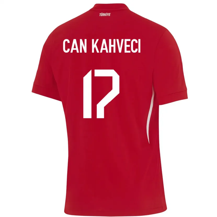 Danxen Børn Tyrkiet İrfan Can Kahveci #17 Rød Udebane Spillertrøjer 24-26 Trøje T-Shirt