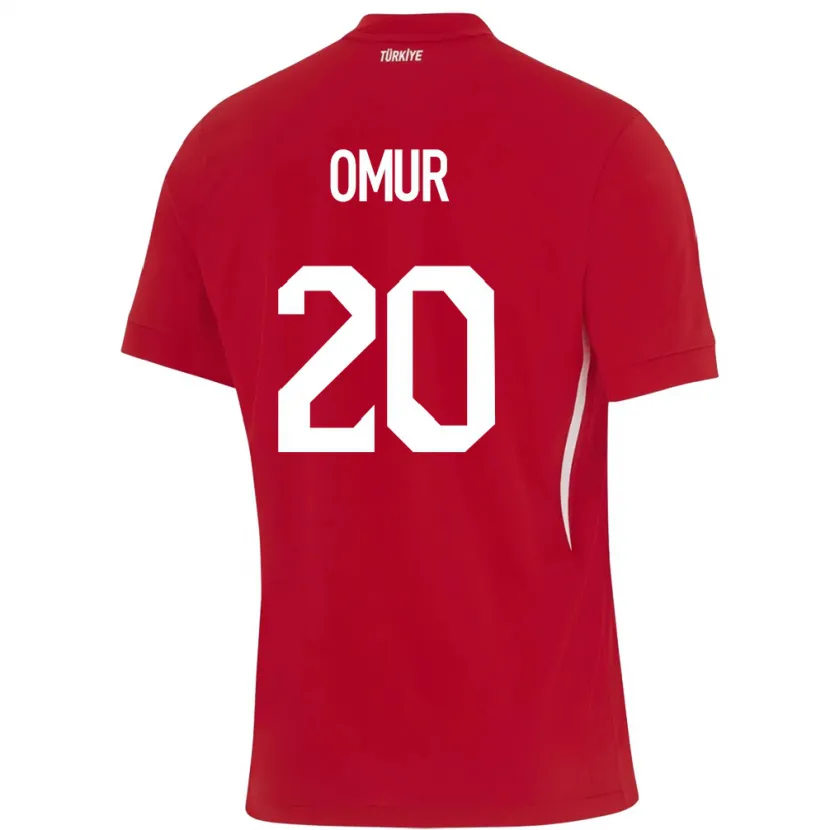 Danxen Børn Tyrkiet Abdülkadir Ömür #20 Rød Udebane Spillertrøjer 24-26 Trøje T-Shirt