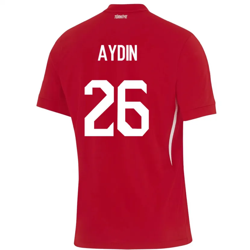 Danxen Børn Tyrkiet Oğuz Aydın #26 Rød Udebane Spillertrøjer 24-26 Trøje T-Shirt