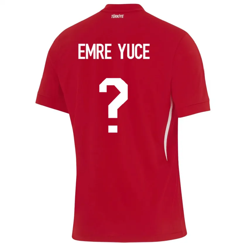 Danxen Børn Tyrkiet Yunus Emre Yüce #0 Rød Udebane Spillertrøjer 24-26 Trøje T-Shirt