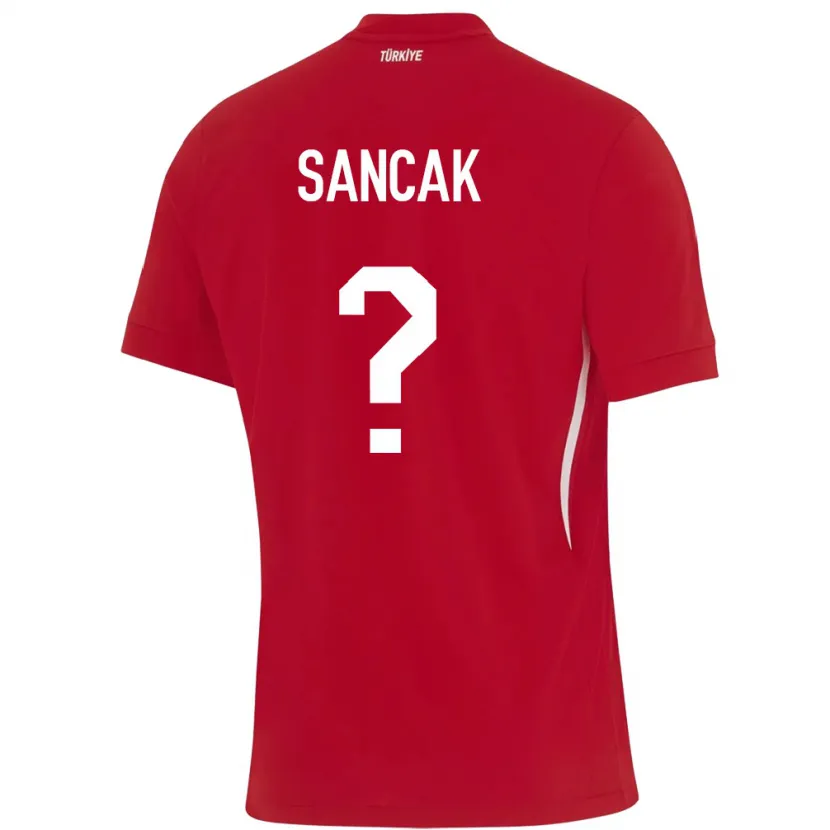 Danxen Børn Tyrkiet Tolga Sancak #0 Rød Udebane Spillertrøjer 24-26 Trøje T-Shirt