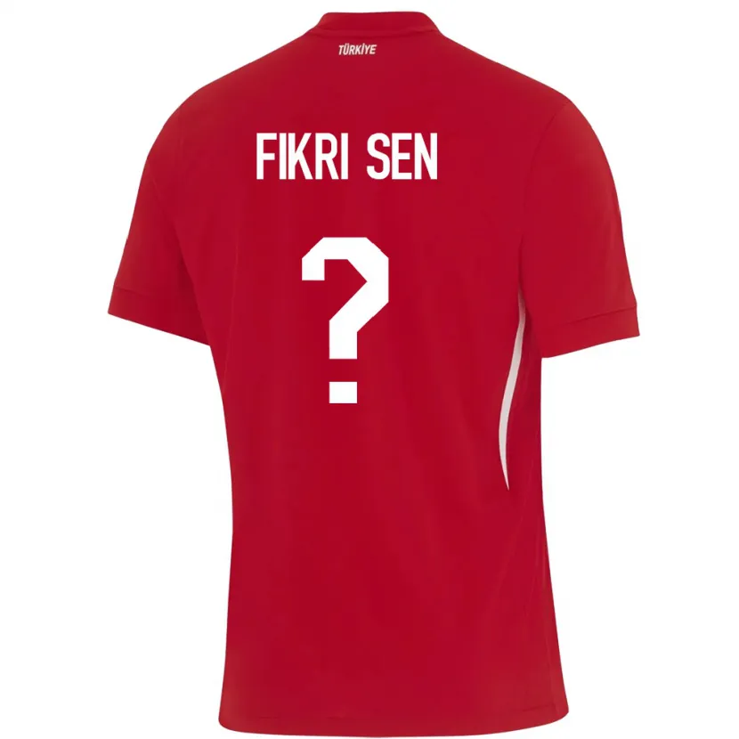 Danxen Børn Tyrkiet Yağız Fikri Şen #0 Rød Udebane Spillertrøjer 24-26 Trøje T-Shirt