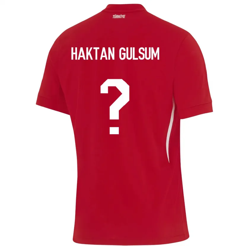 Danxen Børn Tyrkiet Ayaz Haktan Gülsüm #0 Rød Udebane Spillertrøjer 24-26 Trøje T-Shirt