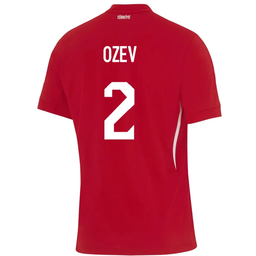 Danxen Børn Tyrkiet Ümran Özev #2 Rød Udebane Spillertrøjer 24-26 Trøje T-Shirt