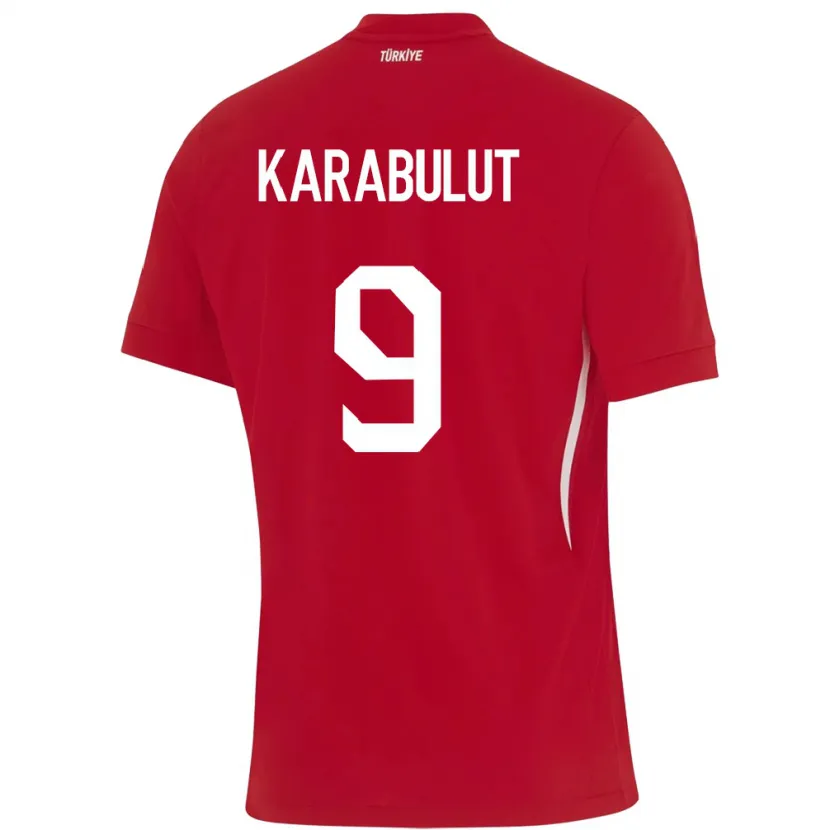 Danxen Børn Tyrkiet Arzu Karabulut #9 Rød Udebane Spillertrøjer 24-26 Trøje T-Shirt