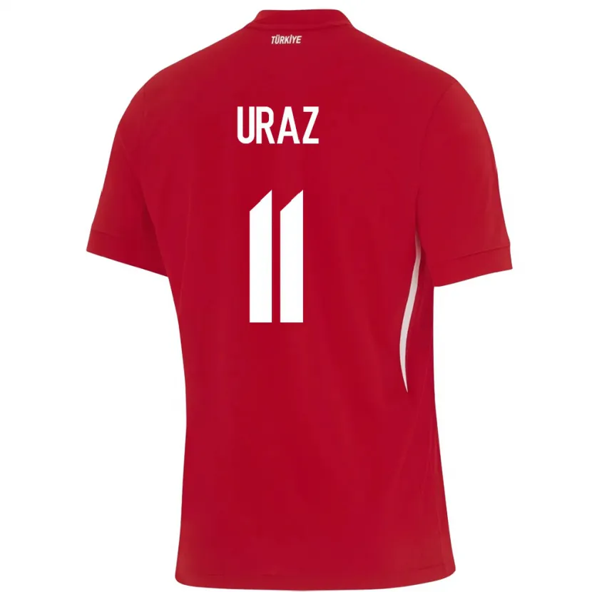 Danxen Børn Tyrkiet Yağmur Uraz #11 Rød Udebane Spillertrøjer 24-26 Trøje T-Shirt