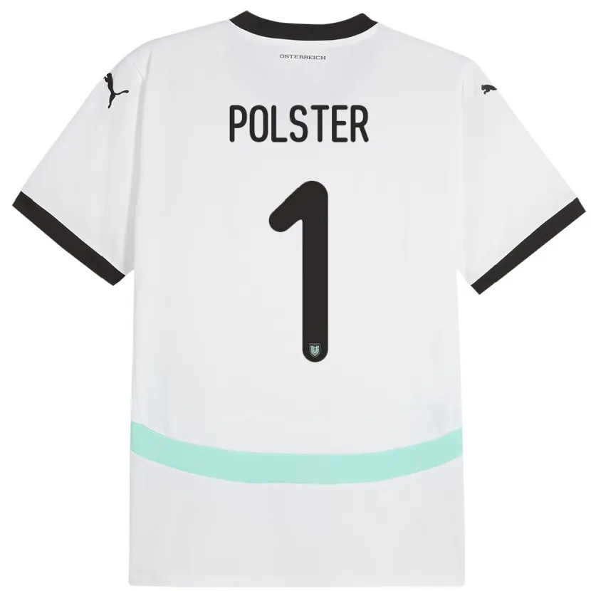 Danxen Børn Østrig Nikolas Polster #1 Hvid Udebane Spillertrøjer 24-26 Trøje T-Shirt