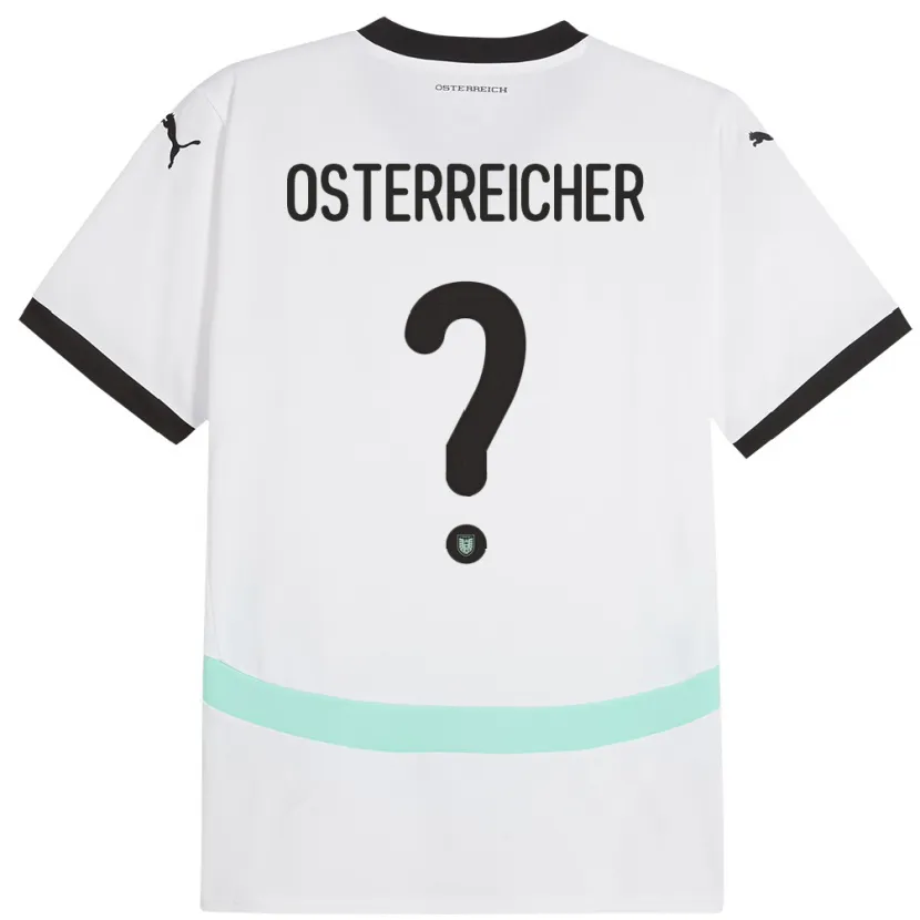 Danxen Børn Østrig Marijan Österreicher #0 Hvid Udebane Spillertrøjer 24-26 Trøje T-Shirt