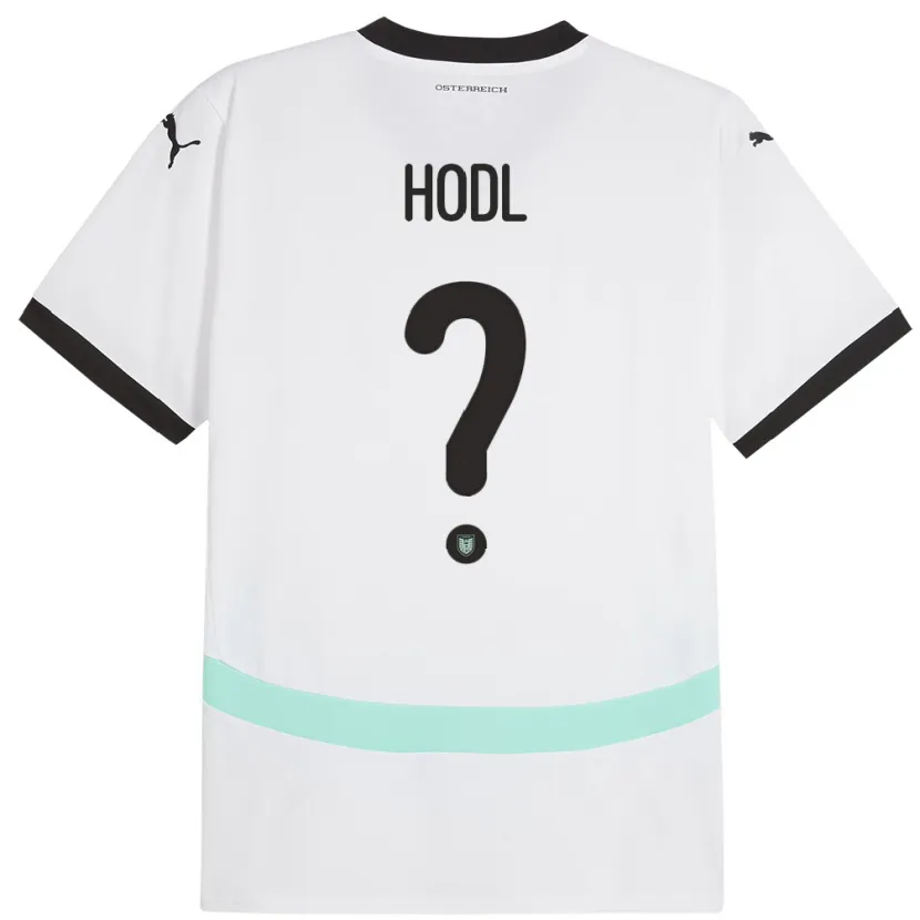 Danxen Børn Østrig Jacob Hödl #0 Hvid Udebane Spillertrøjer 24-26 Trøje T-Shirt