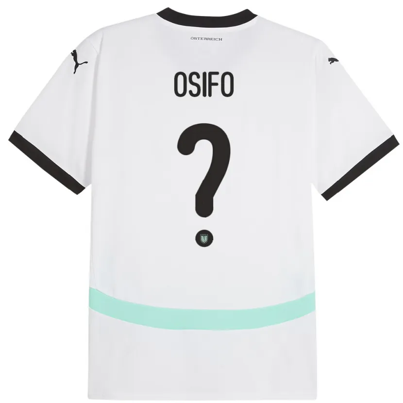 Danxen Børn Østrig David Osifo #0 Hvid Udebane Spillertrøjer 24-26 Trøje T-Shirt