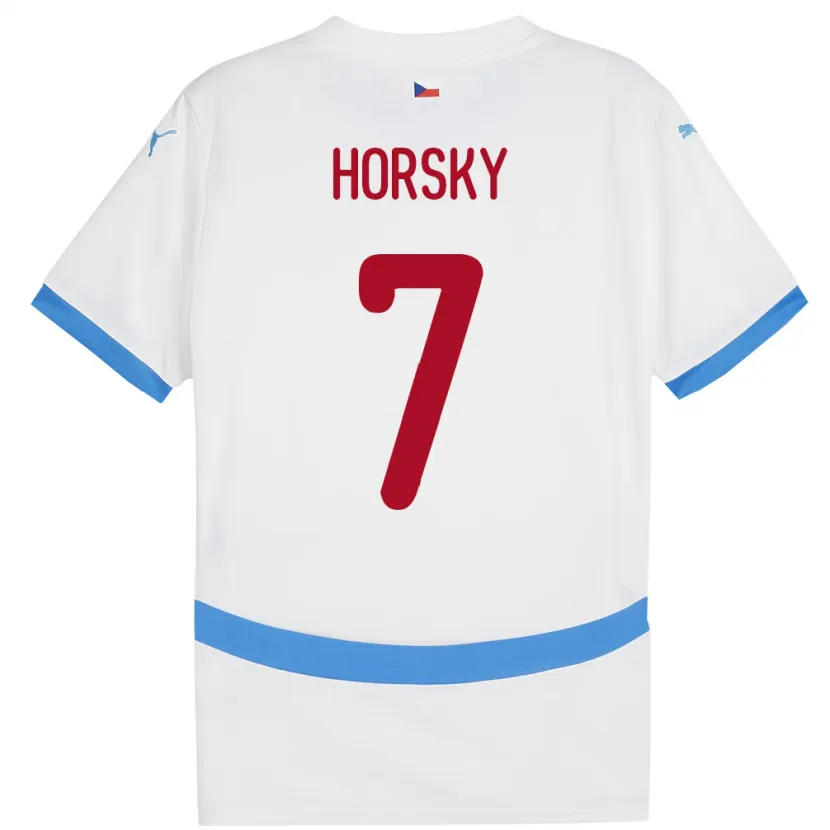 Danxen Børn Tjekkiet Filip Horsky #7 Hvid Udebane Spillertrøjer 24-26 Trøje T-Shirt