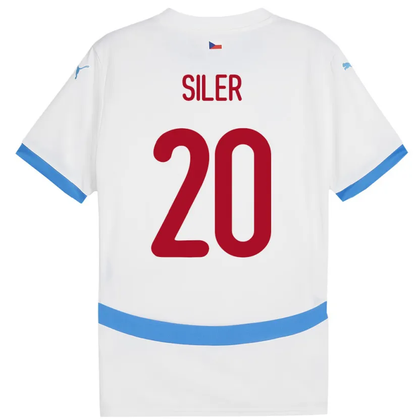 Danxen Børn Tjekkiet Radek Siler #20 Hvid Udebane Spillertrøjer 24-26 Trøje T-Shirt