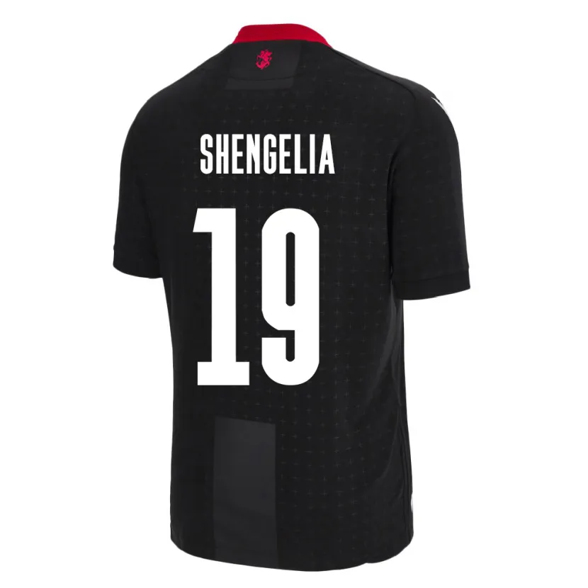 Danxen Børn Georgia Levan Shengelia #19 Sort Udebane Spillertrøjer 24-26 Trøje T-Shirt