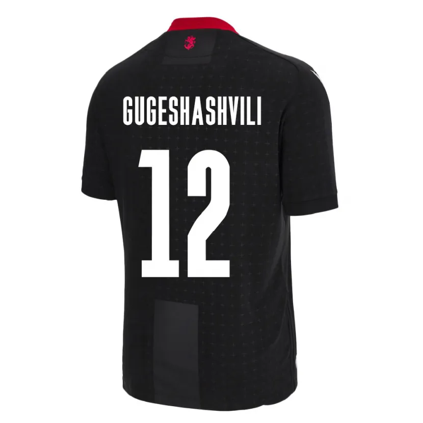 Danxen Børn Georgia Luka Gugeshashvili #12 Sort Udebane Spillertrøjer 24-26 Trøje T-Shirt