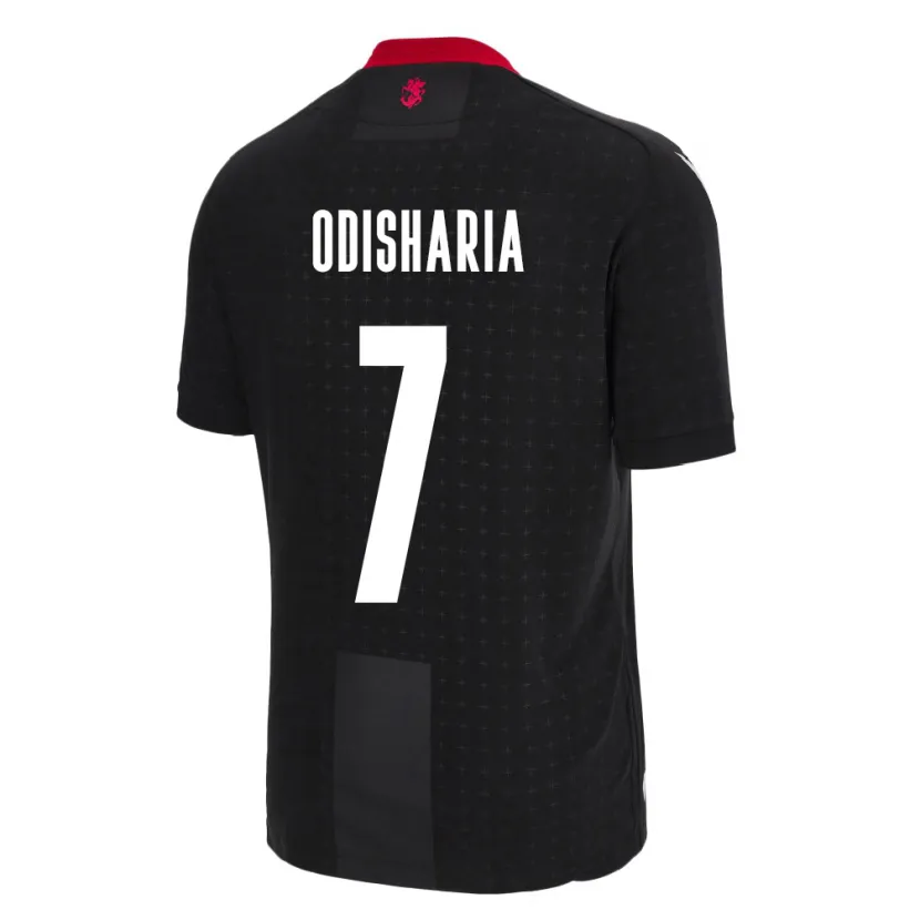 Danxen Børn Georgia Lasha Odisharia #7 Sort Udebane Spillertrøjer 24-26 Trøje T-Shirt