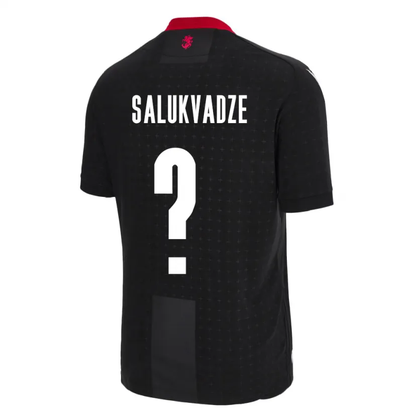 Danxen Børn Georgia Luka Salukvadze #0 Sort Udebane Spillertrøjer 24-26 Trøje T-Shirt