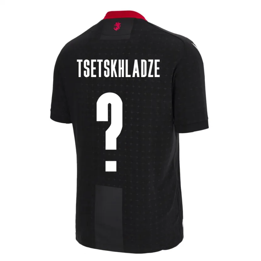 Danxen Børn Georgia Giorgi Tsetskhladze #0 Sort Udebane Spillertrøjer 24-26 Trøje T-Shirt