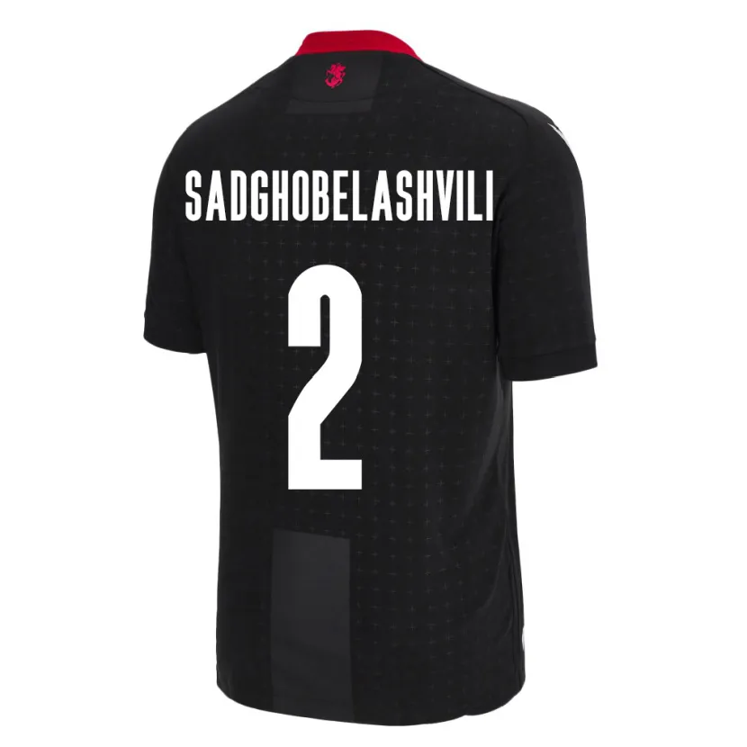 Danxen Børn Georgia Gela Sadghobelashvili #2 Sort Udebane Spillertrøjer 24-26 Trøje T-Shirt