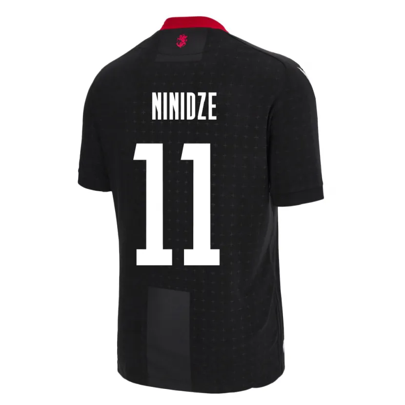 Danxen Børn Georgia Nikoloz Ninidze #11 Sort Udebane Spillertrøjer 24-26 Trøje T-Shirt