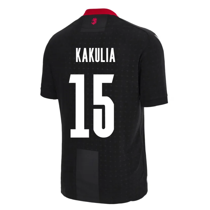 Danxen Børn Georgia Giorgi Kakulia #15 Sort Udebane Spillertrøjer 24-26 Trøje T-Shirt