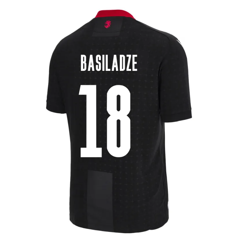 Danxen Børn Georgia Aleko Basiladze #18 Sort Udebane Spillertrøjer 24-26 Trøje T-Shirt