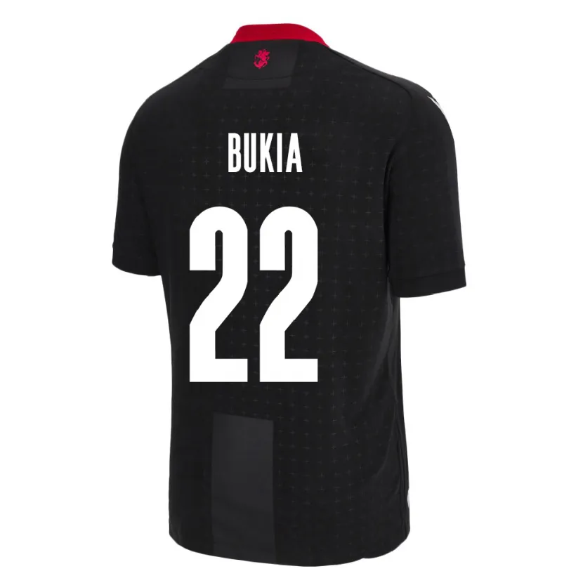 Danxen Børn Georgia Davit Bukia #22 Sort Udebane Spillertrøjer 24-26 Trøje T-Shirt