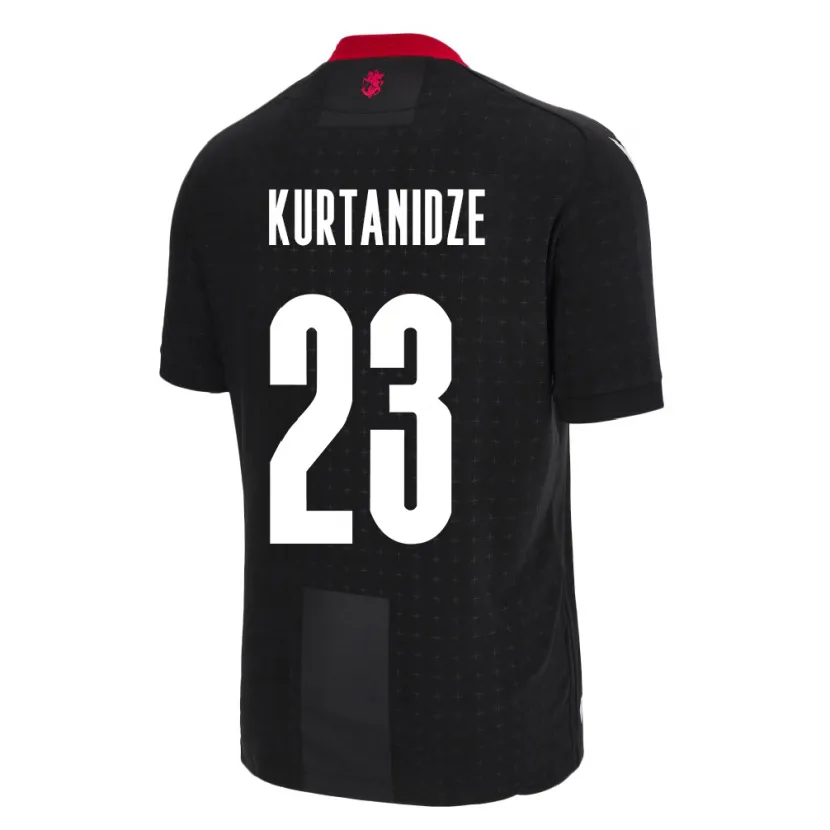 Danxen Børn Georgia Revaz Kurtanidze #23 Sort Udebane Spillertrøjer 24-26 Trøje T-Shirt