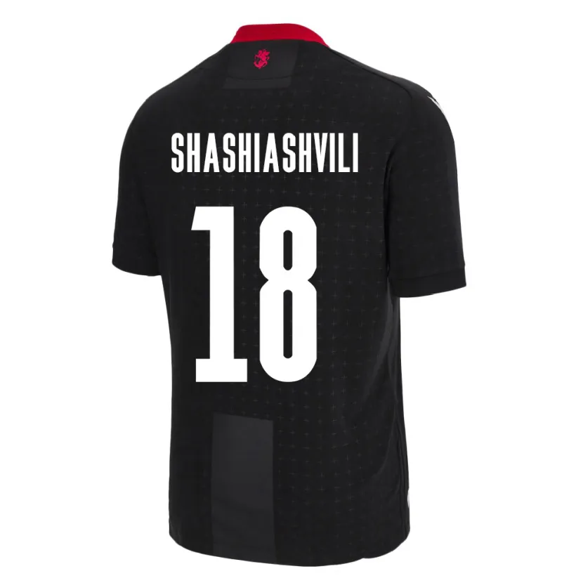 Danxen Børn Georgia Luka Shashiashvili #18 Sort Udebane Spillertrøjer 24-26 Trøje T-Shirt