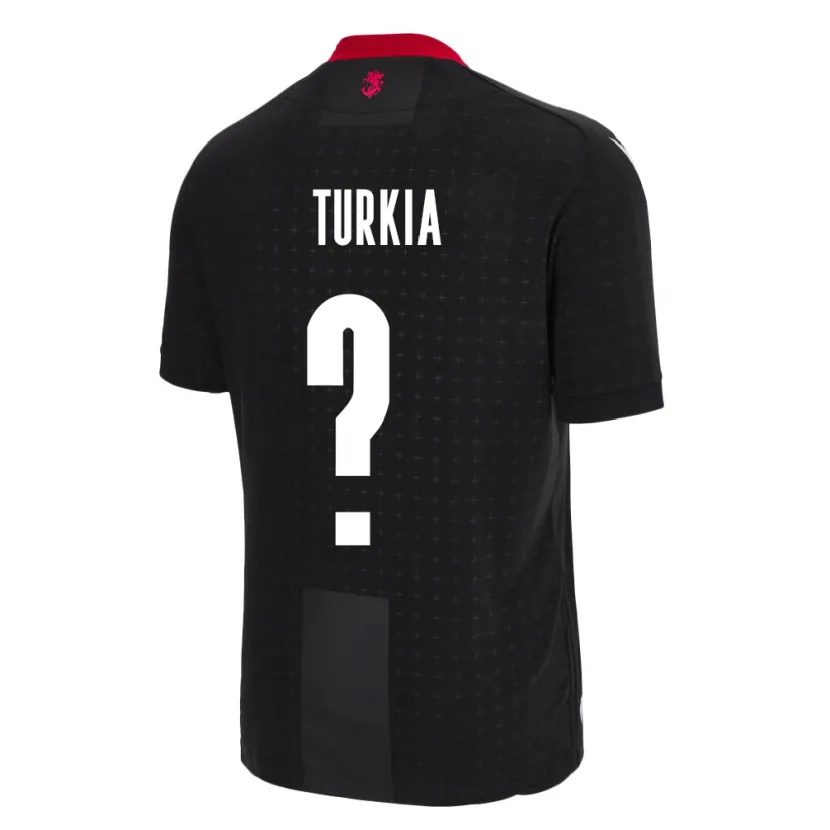 Danxen Børn Georgia Aleksandre Turkia #0 Sort Udebane Spillertrøjer 24-26 Trøje T-Shirt