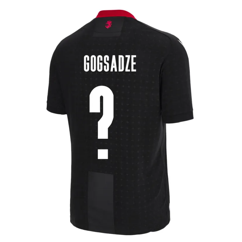 Danxen Børn Georgia Giorgi Gogsadze #0 Sort Udebane Spillertrøjer 24-26 Trøje T-Shirt