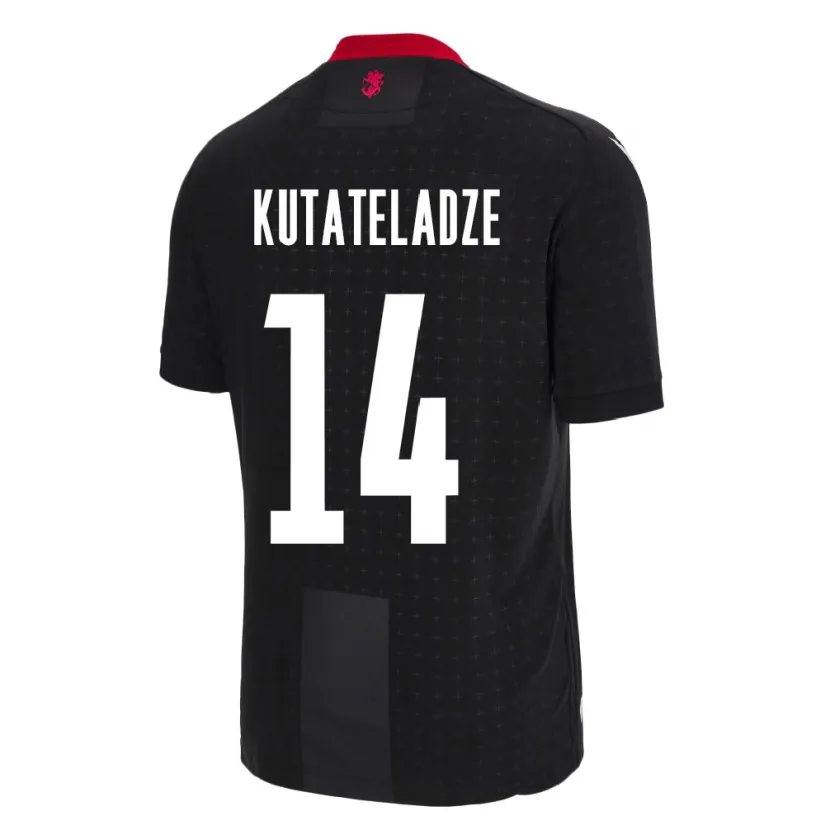 Danxen Børn Georgia Alexandre Kutateladze #14 Sort Udebane Spillertrøjer 24-26 Trøje T-Shirt