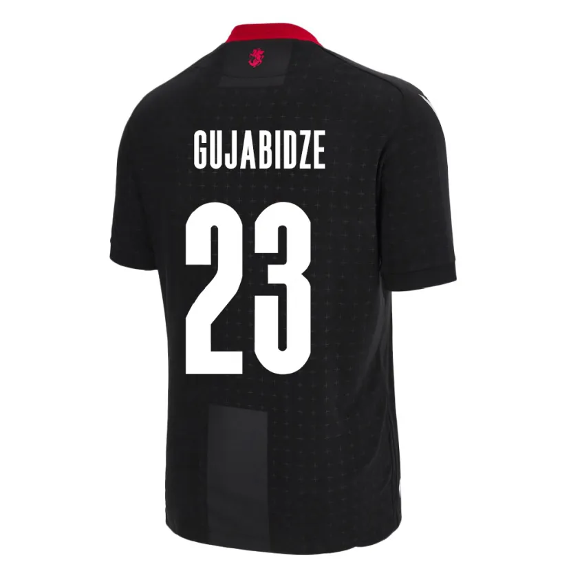 Danxen Børn Georgia Nino Gujabidze #23 Sort Udebane Spillertrøjer 24-26 Trøje T-Shirt