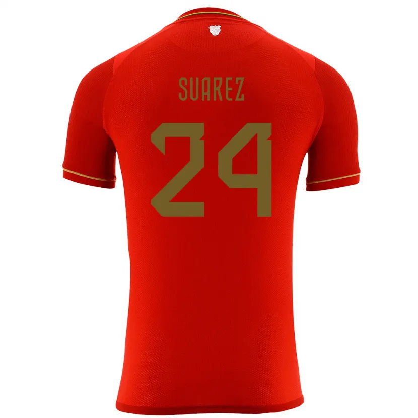 Danxen Børn Bolivia Marcelo Suárez #24 Rød Udebane Spillertrøjer 24-26 Trøje T-Shirt