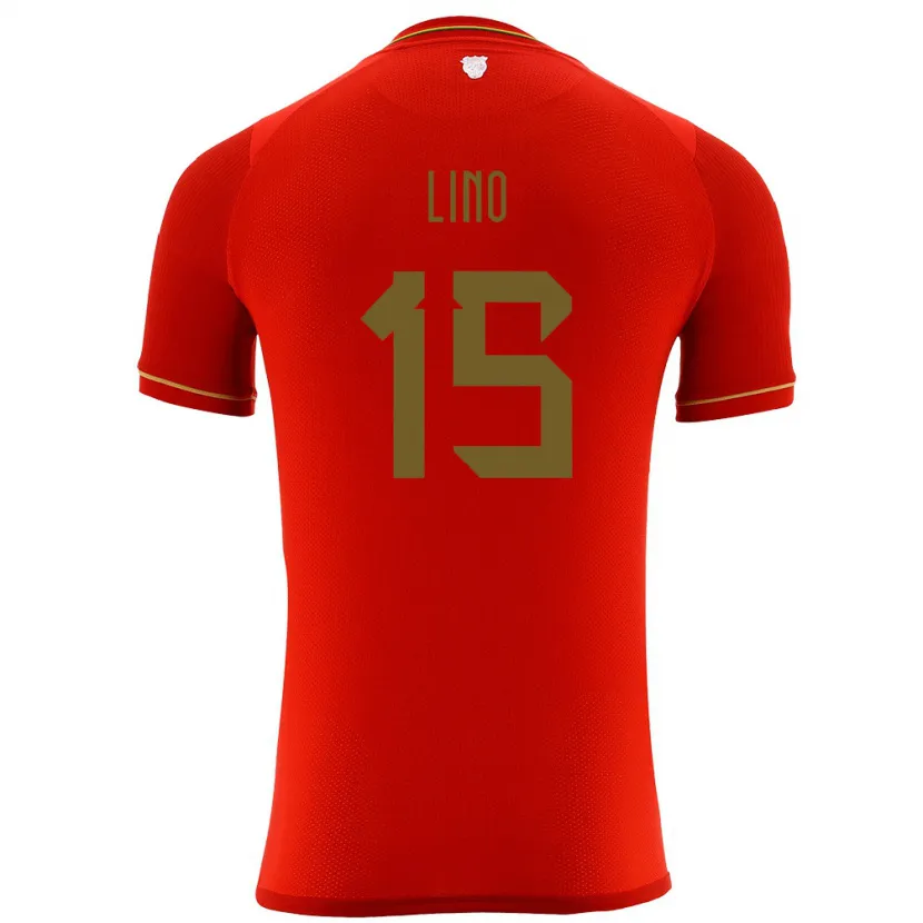 Danxen Børn Bolivia Daniel Lino #15 Rød Udebane Spillertrøjer 24-26 Trøje T-Shirt