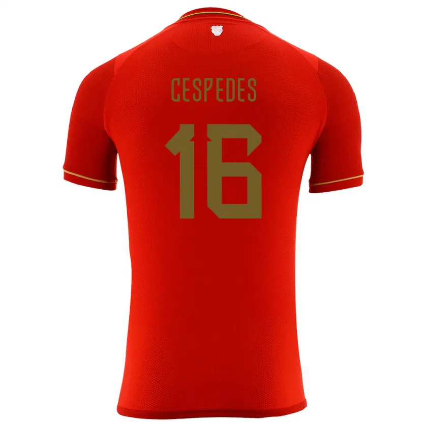 Danxen Børn Bolivia Boris Céspedes #16 Rød Udebane Spillertrøjer 24-26 Trøje T-Shirt