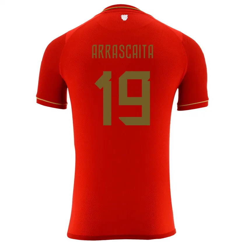 Danxen Børn Bolivia Jaime Arrascaita #19 Rød Udebane Spillertrøjer 24-26 Trøje T-Shirt