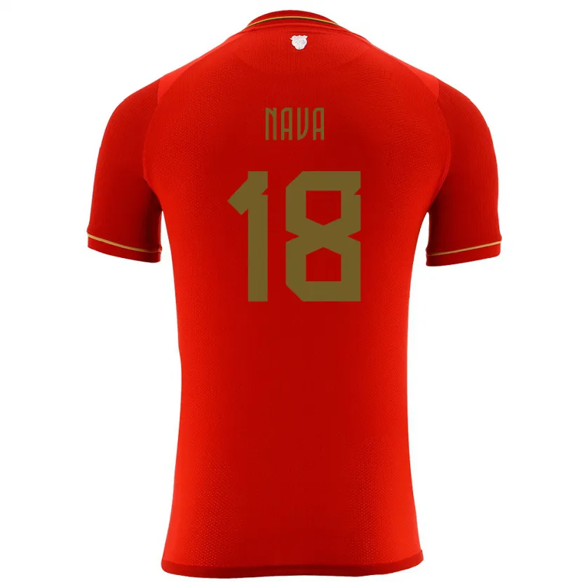 Danxen Børn Bolivia Fernando Nava #18 Rød Udebane Spillertrøjer 24-26 Trøje T-Shirt