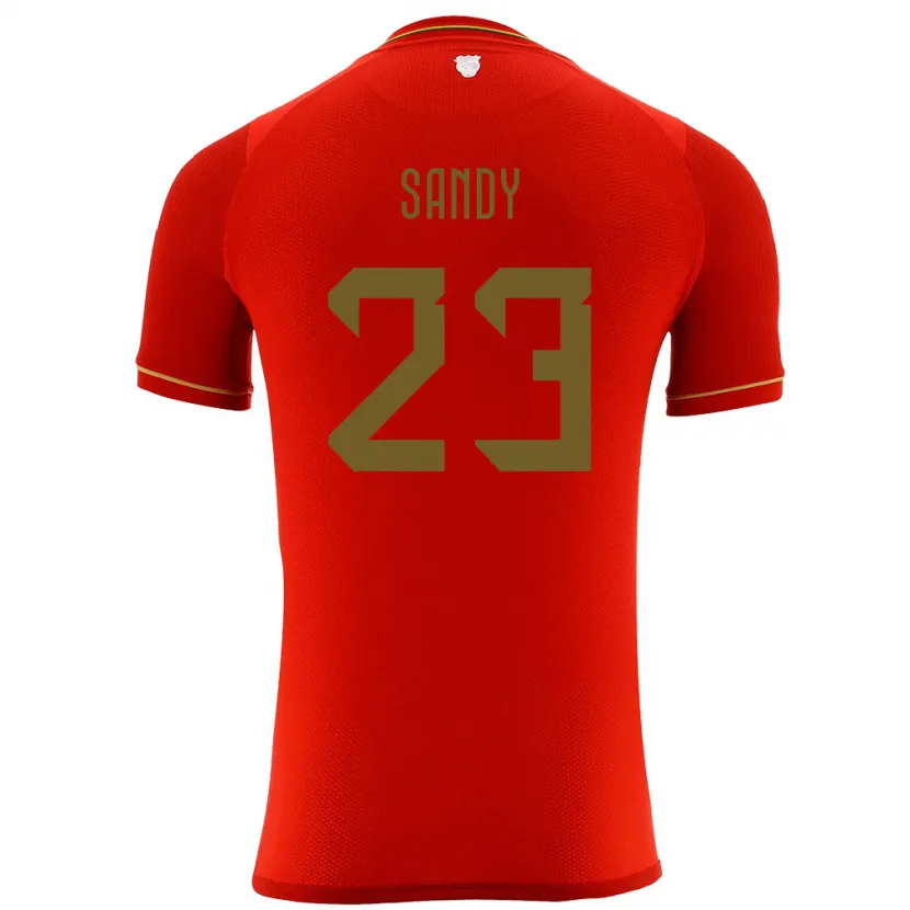 Danxen Børn Bolivia Daniel Sandy #23 Rød Udebane Spillertrøjer 24-26 Trøje T-Shirt