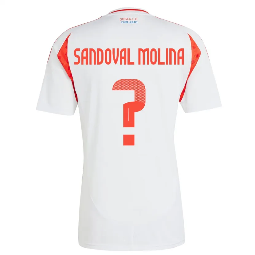 Danxen Børn Chile Mario Sandoval Molina #0 Hvid Udebane Spillertrøjer 24-26 Trøje T-Shirt