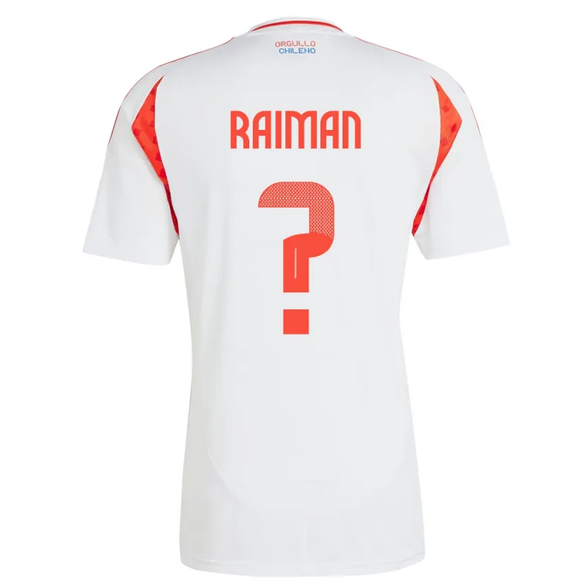 Danxen Børn Chile Nicolás Raimán #0 Hvid Udebane Spillertrøjer 24-26 Trøje T-Shirt