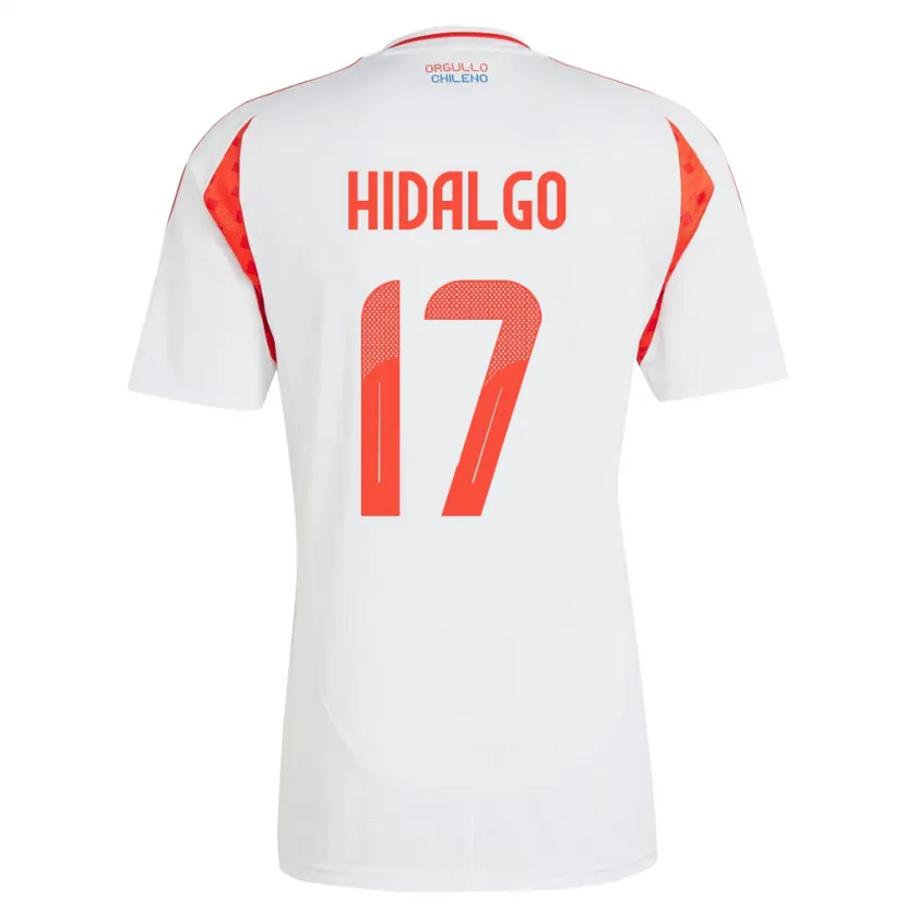 Danxen Børn Chile Fernanda Hidalgo #17 Hvid Udebane Spillertrøjer 24-26 Trøje T-Shirt