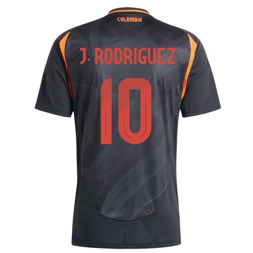 Danxen Børn Colombia James Rodríguez #10 Sort Udebane Spillertrøjer 24-26 Trøje T-Shirt